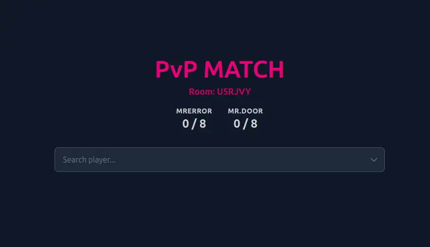 Weddle PvP Match Waiting